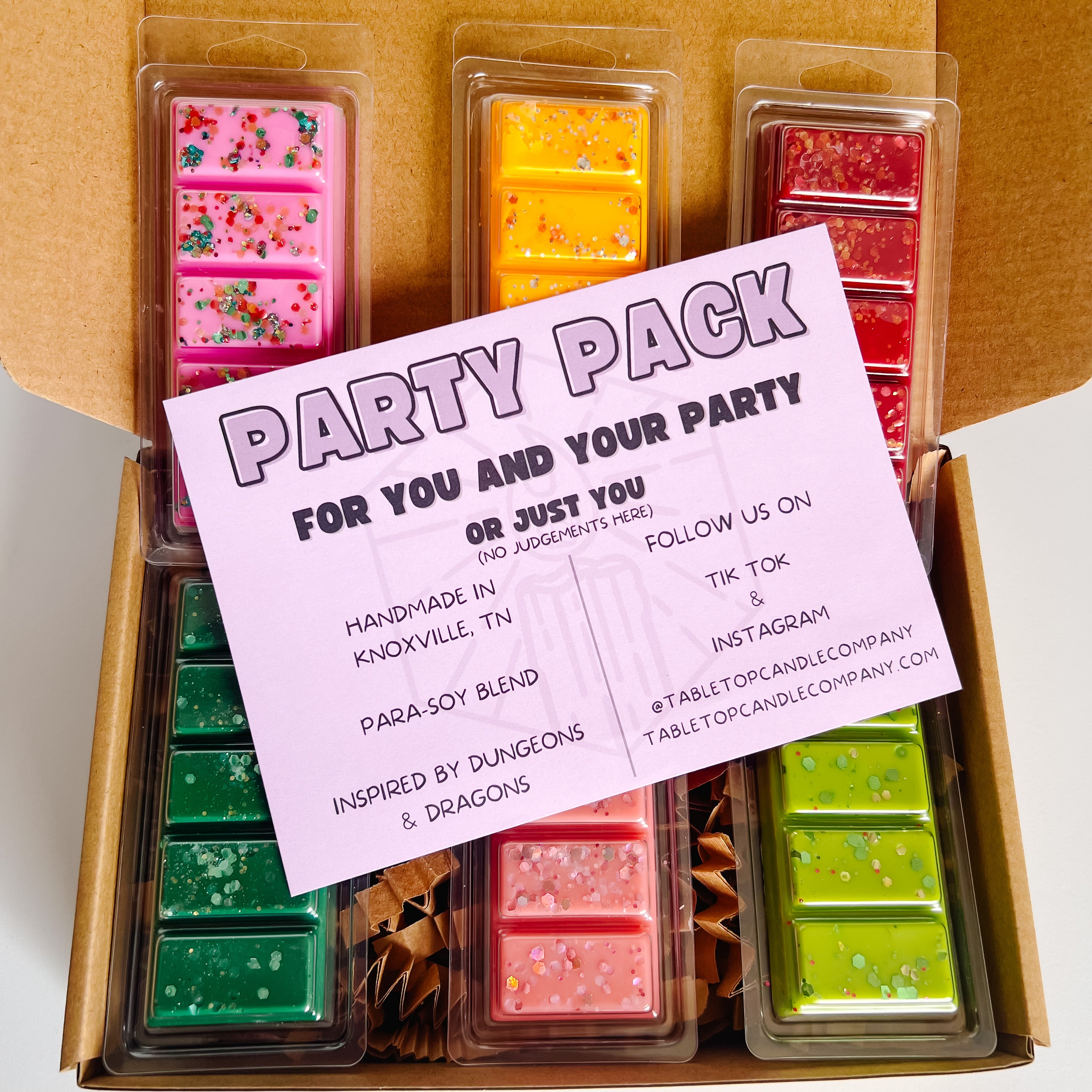 Pick 6 Snap Bars Table Top Candle Company